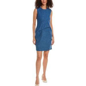 FRANCES VALENTINE Callista Wool-Blend Dress in Blue NWT Size Large